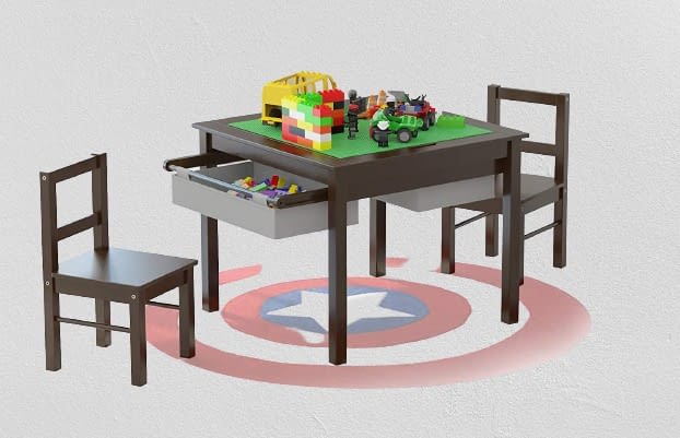 espresso childrens table and chairs